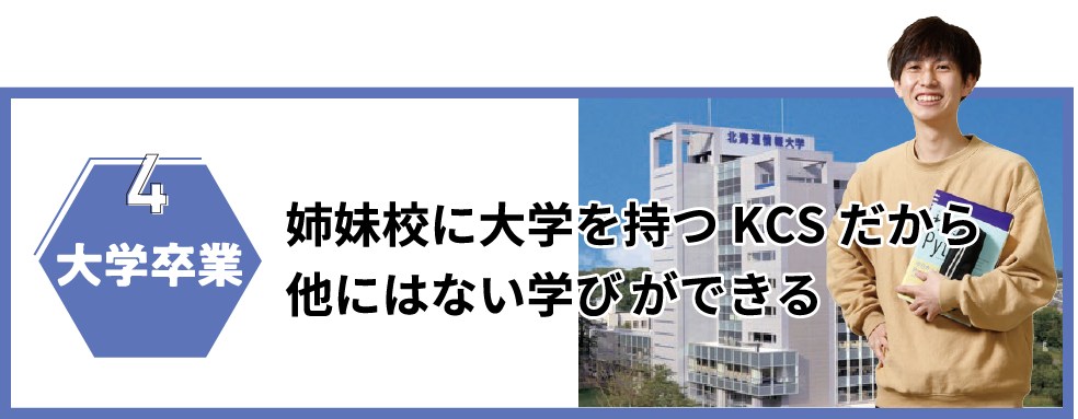 4大学卒業｜姉妹校に大学を持つKCSだから他にはない学びができる